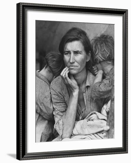 Migrant Mother, Nipomo, California-Dorothea Lange-Framed Giclee Print