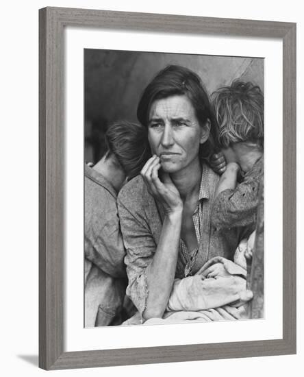 Migrant Mother, Nipomo, California-Dorothea Lange-Framed Giclee Print