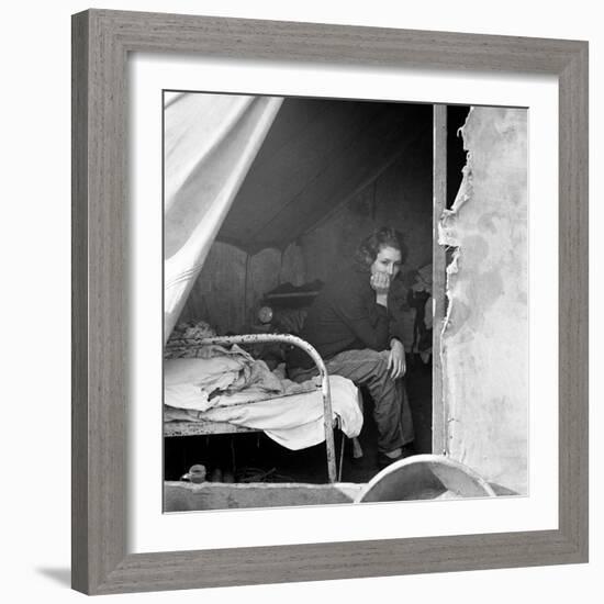 Migrant Worker, 1936-Dorothea Lange-Framed Photographic Print