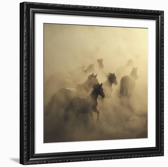 Migration Of Horses-Huseyin Ta?k?n-Framed Giclee Print