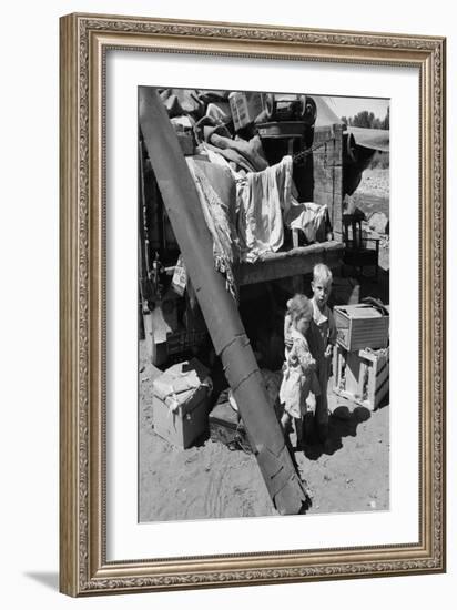 Migratory Children Living in "Rambler's Park."-Dorothea Lange-Framed Art Print