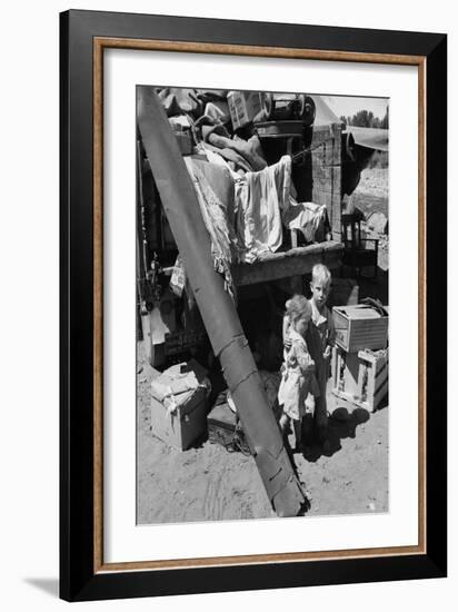 Migratory Children Living in "Rambler's Park."-Dorothea Lange-Framed Art Print