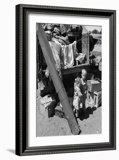 Migratory Children Living in "Rambler's Park."-Dorothea Lange-Framed Art Print