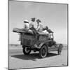 Migratory family traveling in search of work to New Mexico along U.S. Route 70, Arizona, 1937-Dorothea Lange-Mounted Photographic Print