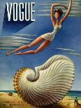 Vogue Cover - July 1937 - Surreal Shell-Miguel Covarrubias-Art Print