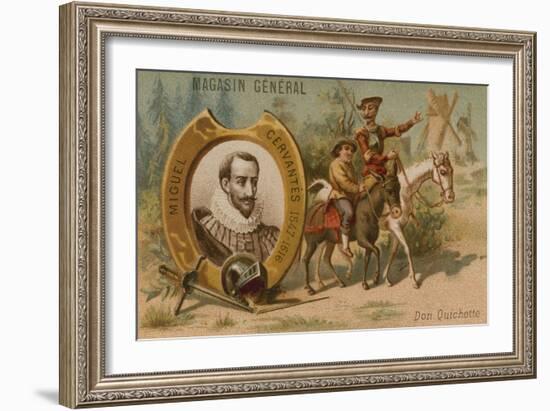 Miguel De Cervantes, Spanish Novelist, Poet and Playwright-null-Framed Giclee Print