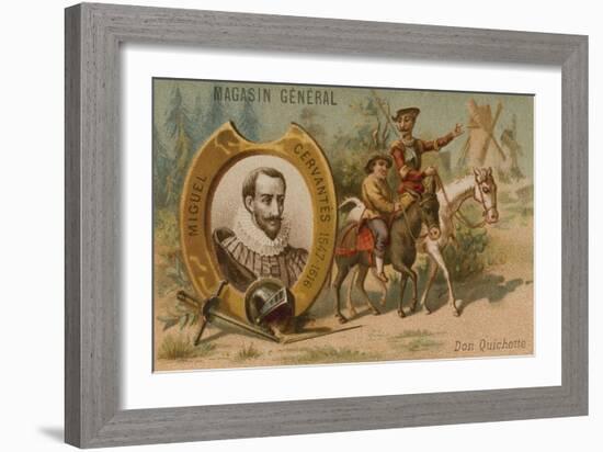 Miguel De Cervantes, Spanish Novelist, Poet and Playwright-null-Framed Giclee Print