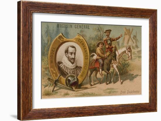 Miguel De Cervantes, Spanish Novelist, Poet and Playwright-null-Framed Giclee Print