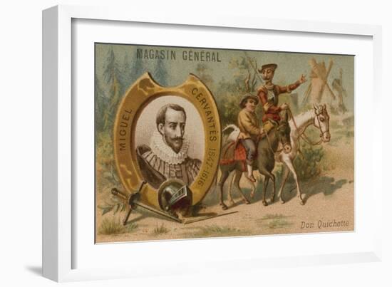 Miguel De Cervantes, Spanish Novelist, Poet and Playwright-null-Framed Giclee Print