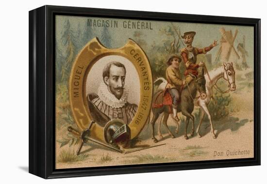 Miguel De Cervantes, Spanish Novelist, Poet and Playwright-null-Framed Premier Image Canvas