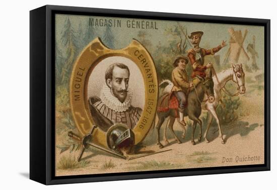 Miguel De Cervantes, Spanish Novelist, Poet and Playwright-null-Framed Premier Image Canvas