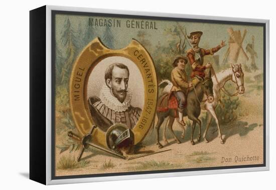 Miguel De Cervantes, Spanish Novelist, Poet and Playwright-null-Framed Premier Image Canvas