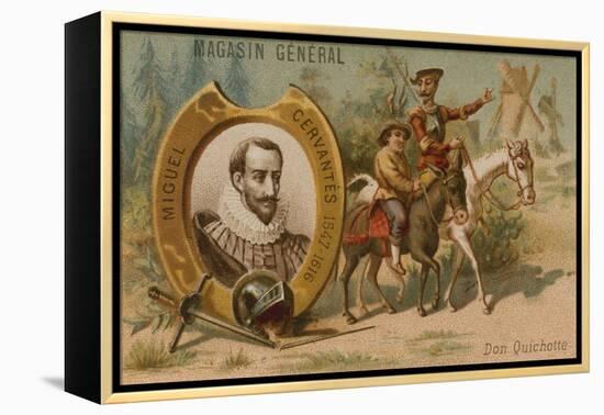 Miguel De Cervantes, Spanish Novelist, Poet and Playwright-null-Framed Premier Image Canvas