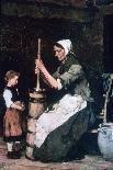 Visiting the New Baby, 19Th Century-Mihaly Munkacsy-Giclee Print