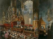 The Crowning of Tsarina Maria Alexandrovna of Russia, Moscow, 1856-Mihály Zichy-Giclee Print