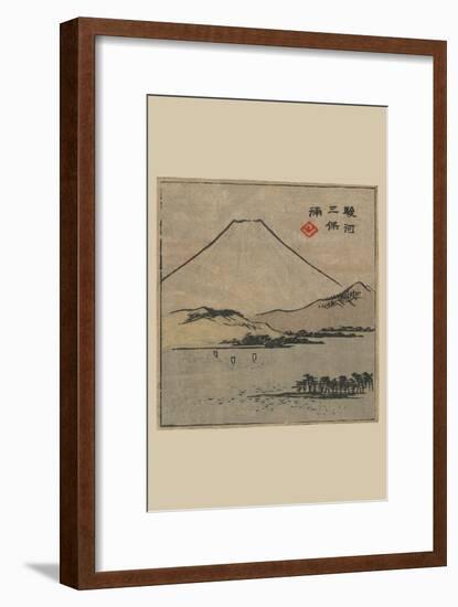 Miho Bay in Suruga (Suruga Miho No Ura)-Ando Hiroshige-Framed Art Print