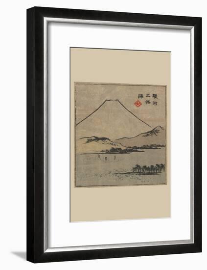 Miho Bay in Suruga (Suruga Miho No Ura)-Ando Hiroshige-Framed Art Print