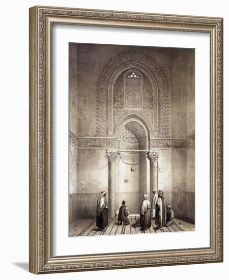 Mihrab of Mosque of Mohammed-Ben-Qalaum (14th Century) in Cairo-Emile Prisse d'Avennes-Framed Giclee Print