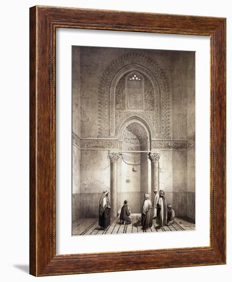 Mihrab of Mosque of Mohammed-Ben-Qalaum (14th Century) in Cairo-Emile Prisse d'Avennes-Framed Giclee Print