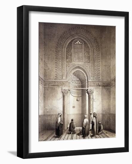 Mihrab of Mosque of Mohammed-Ben-Qalaum (14th Century) in Cairo-Emile Prisse d'Avennes-Framed Giclee Print