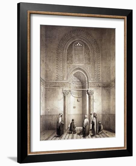 Mihrab of Mosque of Mohammed-Ben-Qalaum (14th Century) in Cairo-Emile Prisse d'Avennes-Framed Giclee Print