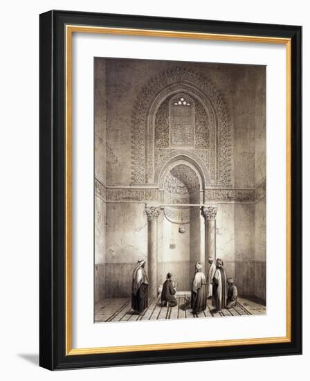 Mihrab of Mosque of Mohammed-Ben-Qalaum (14th Century) in Cairo-Emile Prisse d'Avennes-Framed Giclee Print