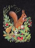 Robin with Snowflakes and Holly-Mike Alexander-Giclee Print