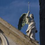 Scuola Grande Di San Fantin, Venice - Architectural Detail of Angel with Wings Above Pediment. 1600-Mike Burton-Photographic Print