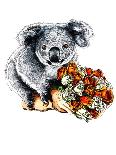 Thanks Koala on White, 2020, (Pen and Ink)-Mike Davis-Giclee Print