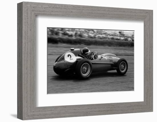 Mike Hawthorn in Ferrari, 1958 British Grand Prix-null-Framed Photographic Print