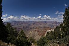 Grand Canyon, Arizona, with the Sun Breaking Though a Dramatic Cloudy Sky-Mike Kirk-Photographic Print