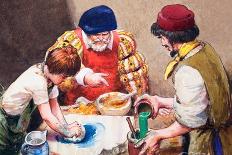 Studio Assistants Mixing Paints for Hans Holbein-Mike Lea-Framed Giclee Print