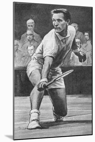 Mike Sangster, Tennis Player-Ralph Bruce-Mounted Giclee Print