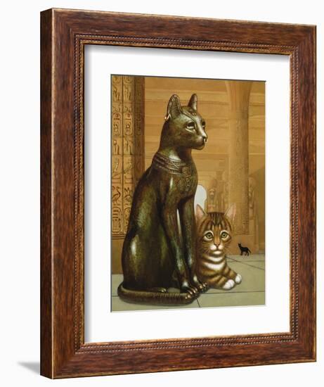 Mike the British Museum Kitten, 1995-Frances Broomfield-Framed Giclee Print