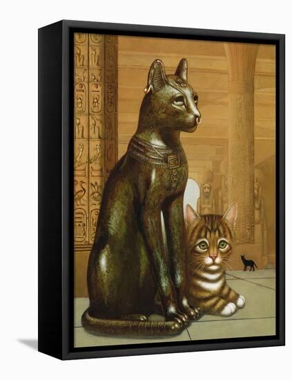 Mike the British Museum Kitten, 1995-Frances Broomfield-Framed Premier Image Canvas