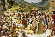Spaniards Toppling the Inca Empire of Peru-Mike White-Giclee Print