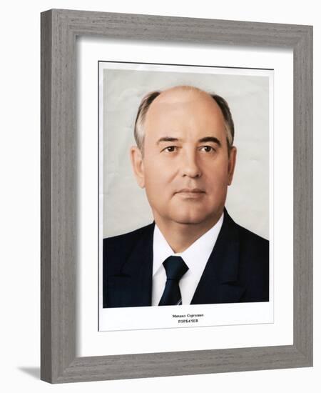 Mikhail Gorbachev, Leader of the Soviet Union, 1985-null-Framed Giclee Print