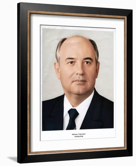 Mikhail Gorbachev, Leader of the Soviet Union, 1985-null-Framed Giclee Print