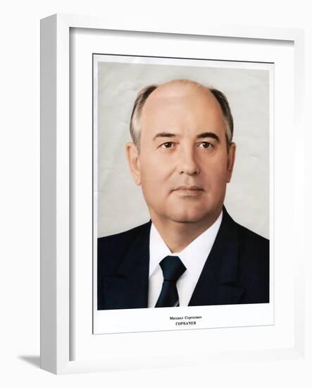 Mikhail Gorbachev, Leader of the Soviet Union, 1985-null-Framed Giclee Print