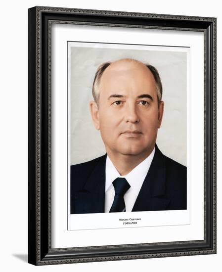 Mikhail Gorbachev, Leader of the Soviet Union, 1985-null-Framed Giclee Print