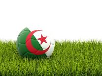 Football with Flag of Algeria-Mikhail Mishchenko-Art Print