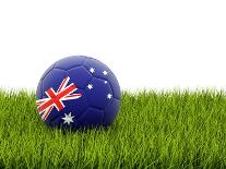 Football with Flag of Australia-Mikhail Mishchenko-Premium Giclee Print