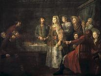 Signing of Marriage Contract-Mikhail Shibanov-Art Print