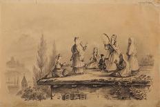 Georgian Women on the Roof (Lezghink), 1837-Mikhail Yuryevich Lermontov-Framed Giclee Print