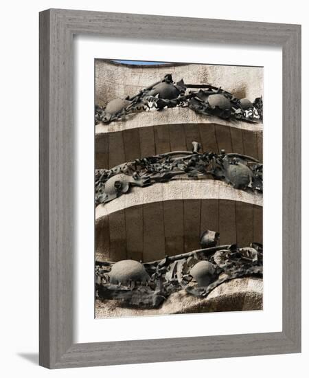 Mila House (La Pedrera) by Antoni Gaudi, UNESCO World Heritage Site, Barcelona, Spain-Nico Tondini-Framed Photographic Print