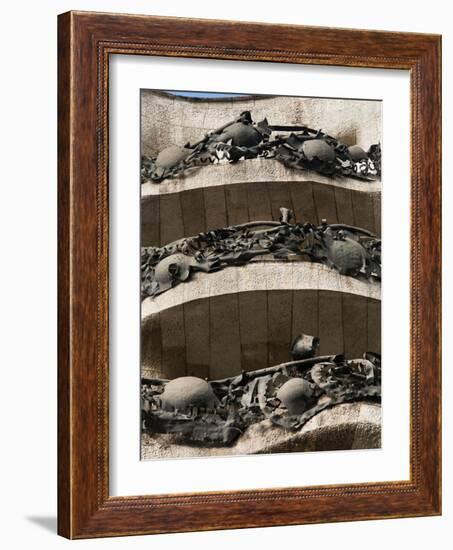 Mila House (La Pedrera) by Antoni Gaudi, UNESCO World Heritage Site, Barcelona, Spain-Nico Tondini-Framed Photographic Print