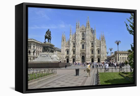 Milan Cathedral (Duomo), Piazza Del Duomo, Milan, Lombardy, Italy, Europe-Peter Richardson-Framed Premier Image Canvas
