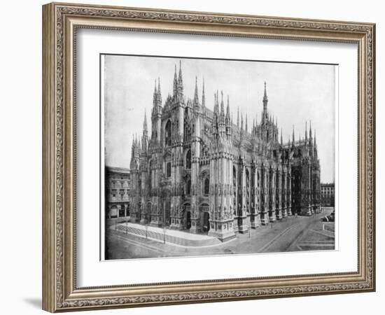 Milan Cathedral, Italy, Late 19th Century-John L Stoddard-Framed Giclee Print