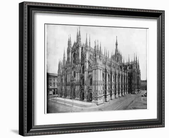 Milan Cathedral, Italy, Late 19th Century-John L Stoddard-Framed Giclee Print