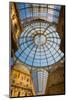 Milan, Milan Province, Lombardy, Italy. Glass dome of Galleria Vittorio Emanuele II shopping arc...-null-Mounted Photographic Print